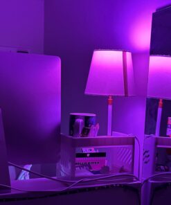 Amazon Basics - Smart A19 LED Light Bulb, 2.4 GHz Wi-Fi, 7.5W (Equivalent to 60W) 800LM, Works with Alexa Only, 1-Pack, Certified for Humans, Multicolor Color Changing 1 Pack 28 61Vpnbypd0L