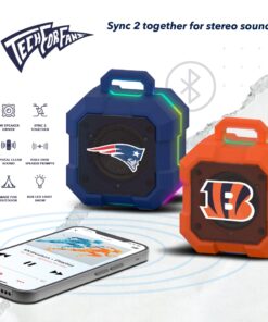 SOAR NFL Shockbox LED Wireless Bluetooth Speaker - Water Resistant IPX4, 5.0 Bluetooth with Over 5 Hours of Play Time - Small Portable Speaker - Officially Licensed NFL, Perfect Home & Outdoor Speaker Dallas Cowboys One Size Team Color 15 61Vq4baqRRL