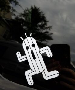 Finale Fantazy Inspired Cactuar Anime Vinyl Decal Sticker for Car Truck Window Wall Laptop Tumbler (White, 5.5") 10 61VqPiIy6eL