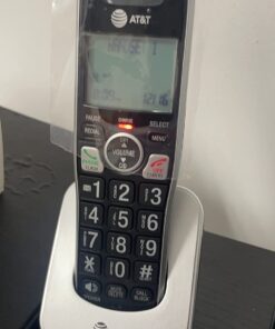 AT&T BL102-2 DECT 6.0 2-Handset Cordless Phone for Home with Answering Machine, Call Blocking, Caller ID Announcer, Audio Assist, Intercom, and Unsurpassed Range, Silver/Black 2 Handset 37 61VqwDRR4kL