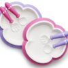 BABYBJORN Baby Plate, Spoon and Fork - Pink/Purple, 2-Pack 1 18 61VteC8KdiL