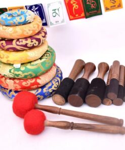 Chakra Healing Tibetan Singing Bowls Set of 7 pieces ~ Hand Hammered Himalayan Meditation Bowls ~ 5"-10" ~ included 7 Mallets, 7 cushions & 1 drum stick. Handmade in Nepal by Thamelmart 23 61Vtpw9GTuL
