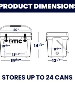 RTIC 20 QT Hard Cooler Insulated Portable Ice Chest Box for Beach, Drink, Beverage, Camping, Picnic, Fishing, Boat, Barbecue White 20 Quart 15 61VvI5Li8zL