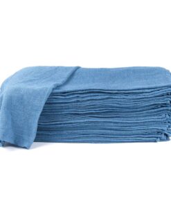 Linteum Textile (50-Pack, 12x14 in., Blue) Cotton Shop Towels - Absorbent Shop Rags and Multipurpose Cleaning Towels for Automobiles, Industries, Garage and Homes Pack of 50 12 61VxKuc0vwL