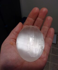 Crystal Selenite Palm Stone Spiritual Healing Massage Palmstones with Certificate of Authenticity Beverly Oaks Exclusive (1 Count (Pack of 1)) 18 61VyBAjRR6L