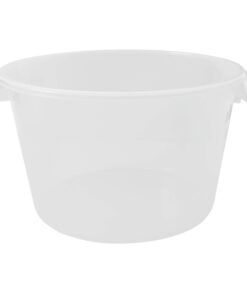 Rubbermaid Commercial Products Plastic Round Food Storage Container for Kitchen/Food Prep/Storing, 12 Quart, Clear, Container Only (FG572624CLR) 12 Qt.
