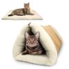 PARTYSAVING PET Bed 2-in-1 Pet Palace Snooze Tunnel and Mat for Pets Cats Dogs and Kittens for Travel or Home, APL1343 1 Pack 37 61Vz h61 rL