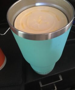 CHILLOUT LIFE 30oz Stainless Steel Tumbler with Lid - Double Wall Vacuum Insulated Large Travel Coffee Mug with Splash Proof Lid and Straw for Hot & Cold Drinks, Teal Tumbler, Pack of 1 30oz (pack of 1) Aqua Blue 31 61Vz74N1aSL