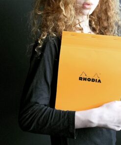 Rhodia Notepad, No18 A4, Plain - Orange, 8 1/4" x 11 3/4" (18000C) 13 61W0LLeUMUL