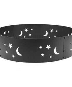 Sunnydaze Big Sky 36-Inch Fire Ring - Heavy-Duty 0.6mm Thick Steel Metal Rim - for Patio and Backyard Use 23 61W0UTeCASL