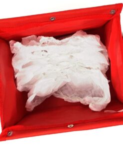 Foldable Shoe Cover Holder (Red) with Bonus: 1 Door Hanger Double Sided - Please Use Shoe Covers 13 61W0jqV JGL