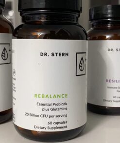 Rebalance Probiotic Supplement - Dr. Ian Stern Formulated - for Superior Digestion & Immunity – W/Organic Prebiotic & L-Glutamine - 20 Billion CFU - 60 Capsules 23 61W145CW5EL