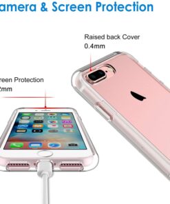 JETech Case for iPhone 8 Plus and iPhone 7 Plus 5.5-Inch, Non-Yellowing Shockproof Phone Bumper Cover, Anti-Scratch Clear Back (Clear) 33 61W15lZQYCS