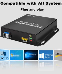 LornCeng HDMI Extender Over Fiber Optic HDMI Extension Balun Adapter 1080P@60Hz Full HD Uncompressed Transmission up to 20km Over Singlemode Fiber, Support All System 21 61W1pDMnC9L