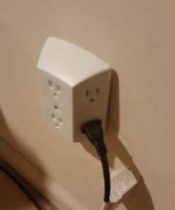 GE 6-Outlet Extender, Grounded Wall Tap, Adapter Spaced Outlets, 3-Prong, Multiple Plug, Quick and Easy Install, Cruise Essentials, UL Listed, White, 50759 1 Pack Standard Power Strip 45 61W2Eafe0QL