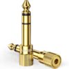 UGREEN 6.35mm 1/4 Male to 3.5mm 1/8 Female Stereo Headphone Adapter Audio Jack Plug Gold Plated for Speaker Headphone Guitar Digital Piano Amp, 2 Pack 59 61W2SNjxGWL