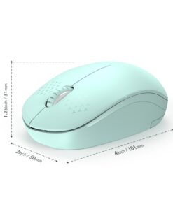 seenda Wireless Mouse, 2.4G Noiseless Mouse with USB Receiver - Portable Computer Mice for PC, Tablet, Laptop with Windows System - Mint Green A Mint Green 24 61W35Ct5N8L