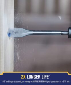 Irwin Tools SPEEDBOR Spade Wood Drill Bit 1 X 16 (88716) 1-Inch Bit 9 61W5lxVggL