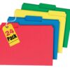 1InTheOffice File Folders, Colored File Folders, File Folders 1/3 Cut Tab Letter Size, Top-Tab/3 Tab,/5 Assorted Colors, 24/Pack 3 61W7lql62KL