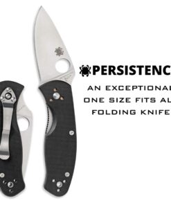 Alternative view of Spyderco Persistence Value Knife with 2.77" Stainless Steel Blade and Durable Black G-10 Handle - PlainEdge - C136GP