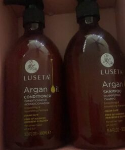 Luseta Argan Oil Sulfate Free Shampoo and Conditioner Set 2 x16.9Fl Oz Thickening for Hair Loss - Best for Damaged,Thin, Dry, Curly Hair - Smoothing & Nourishing 16.9 Fl Oz (Pack of 2) 25 61WAlQtgfPL