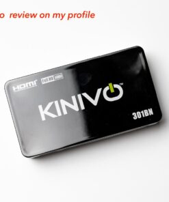 Kinivo HDMI Switch 4K HDR 301BN (3 in 1 Out, 4K 60Hz HDR, HDMI 2.0, High Speed 18Gbps, IR Remote, HDCP) - Compatible with Roku, PS5, Xbox, Apple TV, Nintendo Switch, Cable Box 3-PORT 33 61WD7Ps25IL