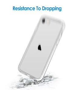 JETech Case for iPhone SE 3/2 (2022/2020 Edition), iPhone 8 and iPhone 7, 4.7-Inch, Non-Yellowing Shockproof Phone Bumper Cover, Anti-Scratch Clear Back (Clear) 38 61WDgeO2y L