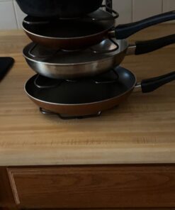 Simple Houseware Cabinet Pantry Pot and Pan Organizer Holder Rack, Bronze 35 61WF6J9tF6L