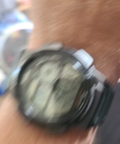 Casio Men's AE1000W-1BVCF Silver-Tone and Black Digital Sport Watch with Black Resin Band 19 61WFEwcz39L