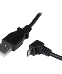 StarTech.com 2m Cord - A to Down Angle Micro B - Down Angled Micro USB Cable - 1x USB A (M), 1x USB Micro B (M) - Black (USBAUB2MD), 2m / 6 Feet 21 61WGCP87CxL