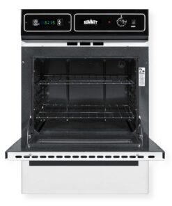 Summit Appliance WTM7212KW 24" Wide Gas Wall Oven with Electronic Ignition, Digital Clock/Timer, Interior Light, Lower Broiler Compartment White 9 61WGYyb5GjL