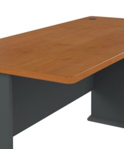 Bush Business Furniture Series A 60W Desk in Natural Cherry and Slate 15 61WH4nYEIAL