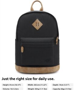 HotStyle 936Plus Classics Backpack, Medium Size, 16 Litres Plain Qd104h, Black 15 61WHc4Aq7cL
