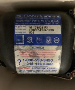 Flushmate M-101526-F31 FM III 503 Pressure Assist tank less Handle for most OEM 2 piece toilets using Flushmate 10 61WJ3FckBL