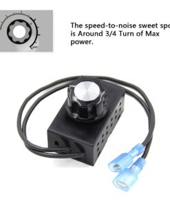 Hongso Fireplace Stove Blower Fan Variable Rheostat Speed On/Off Switch Ctrl with 2 Male Connectors, Fireplace Fan Speed Control 13 61WKJ sqL