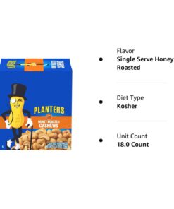 Planters Honey Roasted & Salted Cashews, 1.5 Ounce (Pack of 18) 17 61WLmtPKhGL 1