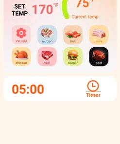 Paneceia Wireless Meat Thermometer Digital, 800FT Long Range Bluetooth Cooking Thermometer, Food Thermometer for Remote Monitoring of Grill, Oven, Smoker, Air Fryer, Rotisserie, iOS & Android App 63 61WLxPYhseL