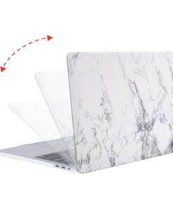MOSISO Compatible with MacBook Pro 13 inch Case M2 2023, 2022, 2021-2016 A2338 M1 A2251 A2289 A2159 A1989 A1708 A1706, Plastic Pattern Hard Shell Case&Keyboard Cover&Screen Protector,White Marble 41 61WLzBp2K2L