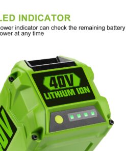 ANTRobut 6.5Ah Replacement Greenworks 40V Battery 29472 29462 for Greenworks 40V G-MAX 29252 20202 22262 25312 25322 20642 22272 27062 2901319 Smart USB 40V Lithium-Ion Battery 8 61WML6XeoAL