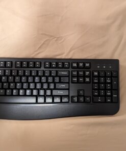 Wireless Keyboard and Mouse Combo, EDJO 2.4G Full-Sized Ergonomic Computer Keyboard with Wrist Rest and 3 Level DPI Adjustable Wireless Mouse for Windows, Mac OS Desktop/Laptop/PC black 41 61WMOQNUgfL