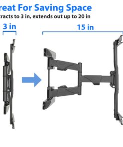 Mount Factory Heavy-Duty Full Motion TV Wall Mount - Articulating Swivel Bracket Fits Flat Screen Televisions from 42" to 70" (VESA 400 x 600 Compatible) - Tilt Swing Out Arm with 10' HDMI Cable 48 61WNVGYND9L