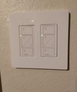 Lutron Claro 2 Gang Decorator/Rocker Wallplate, Gloss, White (1-Pack) | CW-2-WH 1 Pack 33 61WS3AiW8NL