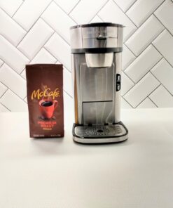 Hamilton Beach The Scoop Single Serve Coffee Maker & Fast Grounds Brewer, Brews in Minutes, 8-14oz. Cups, Stainless Steel 36 61WSXoZxSL