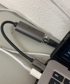 USB C to Ethernet Adapter, uni RJ45 to USB C Thunderbolt 3/Type-C Gigabit Ethernet LAN Network Adapter, Compatible for MacBook Pro 2020/2019/2018/2017, MacBook Air, Dell XPS and More - Gray Grey-USB C 32 61WT2ArsAEL