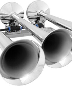 Vixen Horns Train Horn Kit for Trucks/Car/Semi. Complete Onboard System- 150psi Air Compressor, 1.5 Gallon Tank, 3 Trumpets. Super Loud dB. Fits Vehicles like Pickup/Jeep/RV/SUV 12v VXO8530/3118 15 61WTTOU8srL