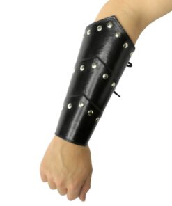 Armor Venue - Set of Faux Leather Arm Guards - Black - One Size 12 61WVROZ6SvL