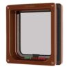 Cat Mate 4 Way Locking Cat Flap with Door Liner, Brown Medium