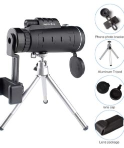 Monocular Telescope by MonoSee | Telescope for Phone, Binocular Scope - Ideal for Hiking, Night Vision, Site Seeing, Camping, Sports, Wildlife, Waterproof, Free Phone Attachment & 2 Tripods. 12x50 16 61WYcMHME4L