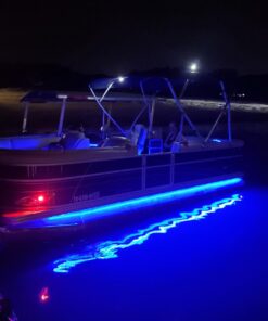 ALITOVE 16.4ft 5050 Blue LED Flexible Strip Ribbon Light Black PCB DC 12V 5M 300 LEDs Waterproof IP65 for Home Garden Commercial Area Lighting, Without Power Supply SMD Style-NO Power 36 61WYioatpL