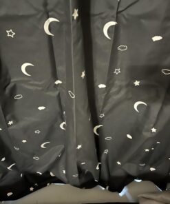 Amazon Basics Portable Travel Window Blackout Curtain Shades with Suction Cups-Black, 1-Pack, 78 by 50 inches - 1 Pack, Moon and Stars 29 61WZA3cOmYL